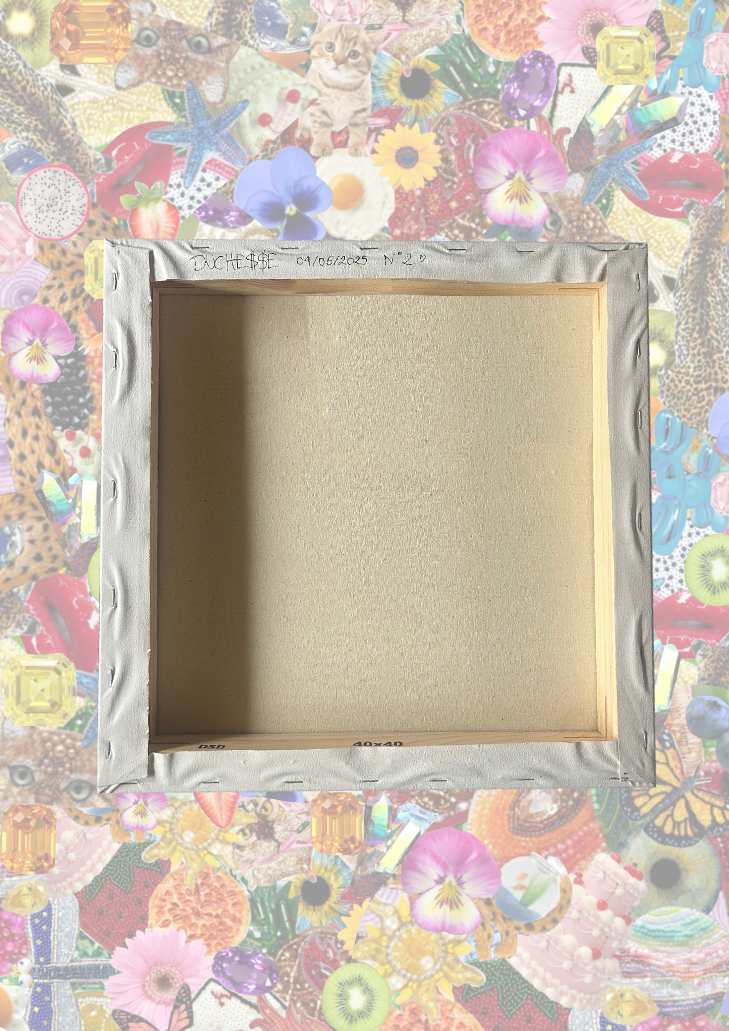 Création sur toile multicolore