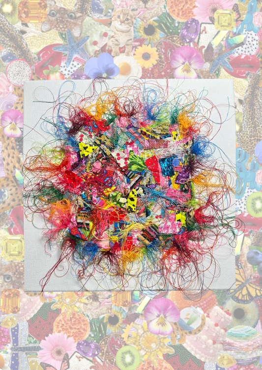 Création sur toile multicolore