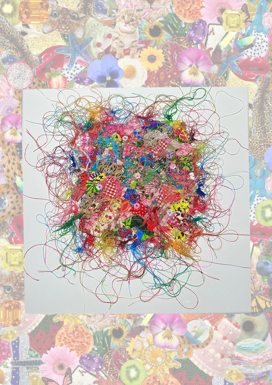 Création sur toile multicolore